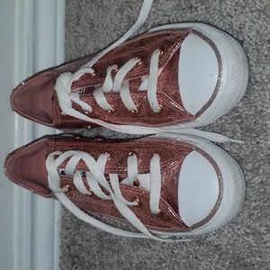 Gently worn Pink glitter converse